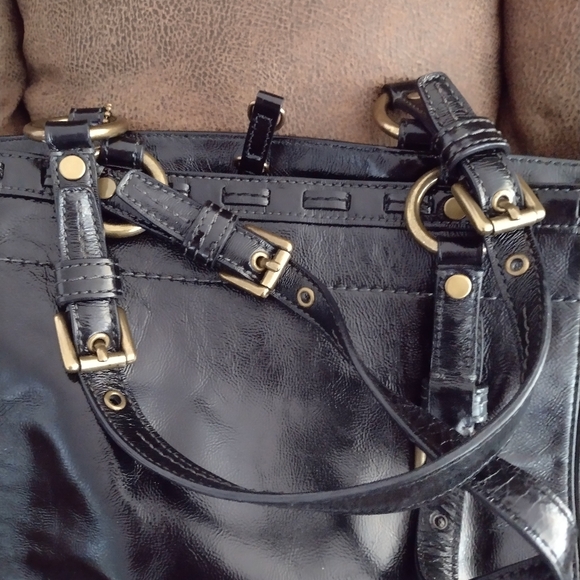 Coach Vintage Black Patent Leather Ladies Bag - Picture 2 of 11